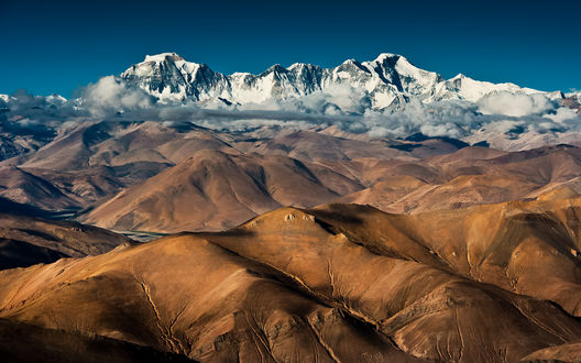 Обои на рабочий стол Бесконечные горы, Тибет, Китай / Tibet, China