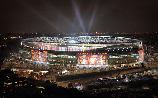 Обои на рабочий стол Ночной стадион Эмирейтс / Emirates Stadium