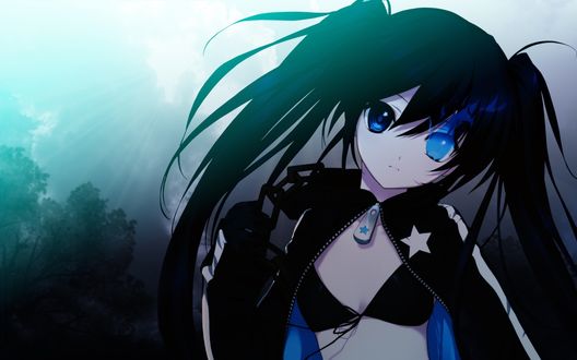 Обои на рабочий стол Mato Kuroi / Мато Курои, главная героиня из аниме Black Rock Shooter / Стрелок с Черной скалы
