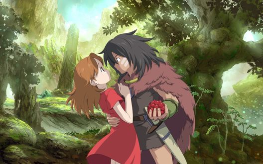 Обои на рабочий стол Arrietty / Ариетти и Spiller / Спиллер из аниме Karigurashi no Arrietty / Ариэтти из страны лилипутов