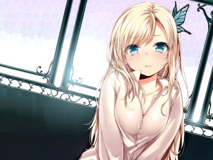 Обои на рабочий стол Сэна Касивадзаки / Sena Kashiwazaki со слезами на глазах из аниме У меня мало друзей / Boku wa Tomodachi ga Sukuna