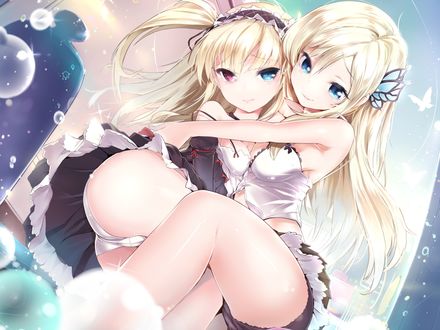 Обои на рабочий стол Kobato Hasegawa / Кабато Хасэгава и Сэна Касивадзаки / Sena Kashiwazaki из аниме У меня мало друзей / Boku wa Tomodachi ga Sukuna