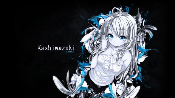 Обои на рабочий стол Сэна Касивадзаки / Sena Kashiwazaki на черном фоне из аниме У меня мало друзей / Boku wa Tomodachi ga Sukuna