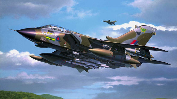 Обои на рабочий стол Модель самолета в масштабе 1:72 Revell Tornado Model Set GR. 1 RAF
