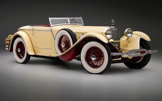 Обои на рабочий стол Старинный раритетный автомобиль Mercedes-Benz 26 / 120 / 180 Torpedo Type S 1928 г