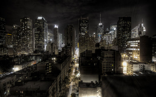 Обои на рабочий стол Ночной Нью-Йорк / New York