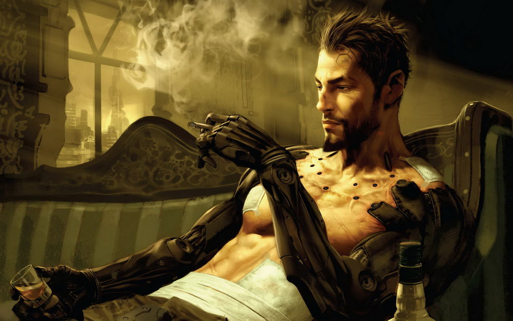 Обои для рабочего стола Adam Jensen / Адам Дженсен главный герой игры Deus Ex Human Revolution