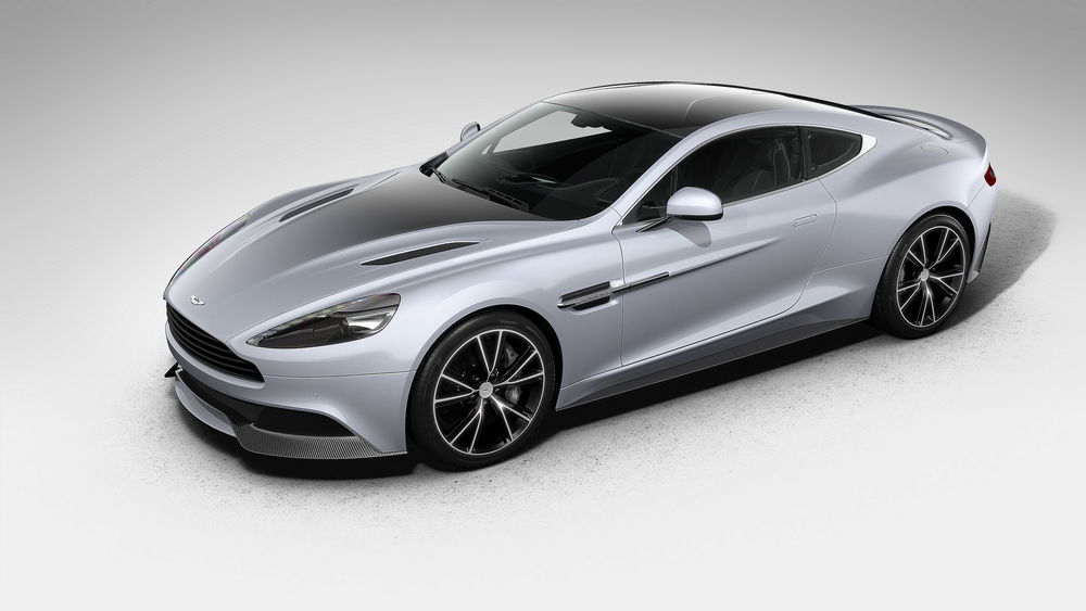 Обои для рабочего стола Серебряный Aston Martin 2013 Vanquish Centenary