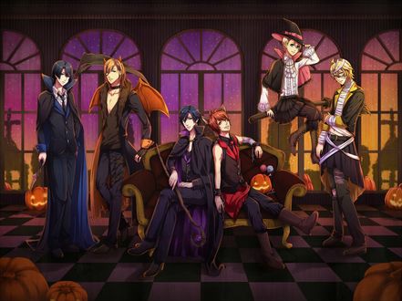 Обои на рабочий стол Парни из аниме Поющий Принц / Uta no Prince-sama в Хэллоуин / Halloween