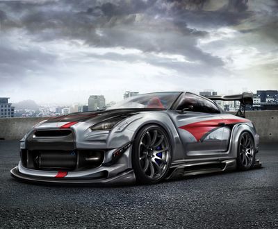 Обои на рабочий стол Nissan GTR R35 Team Turkey 2 на крыше, автор EmreFast