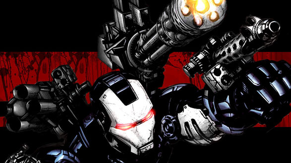 Обои на рабочий стол Железный человек / Iron Man с оружием