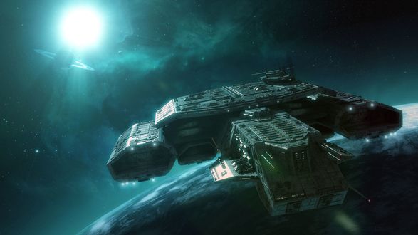 Обои на рабочий стол Космический корабль из фильма Звездные врата / StarGate