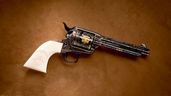 Обои на рабочий стол Коллекционный револьвер Кольт / Colt