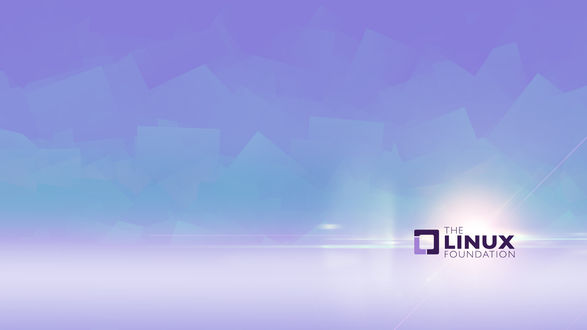 Обои на рабочий стол Логотип Фонда Линукс / The Linux Foundation на мягком кубическом абстрактном фоне