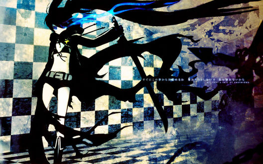 Обои на рабочий стол Black Rock Shooter / Черный Стрелок Рока / Стрелок с Черной Скалы