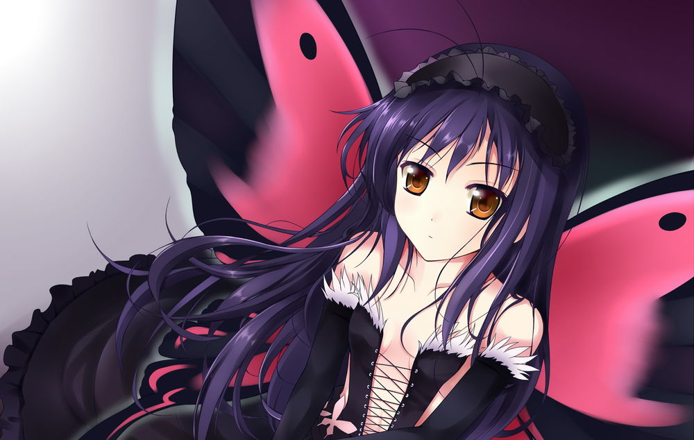 Обои для рабочего стола Kuroyukihime / Куроюкихимэ (Black Lotus / Черный лотос) из аниме Accel World / Ускоренный Мир