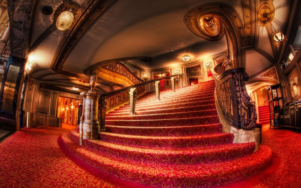 Обои для рабочего стола Лестница театра Чикаго / Chicago Theater Stairs