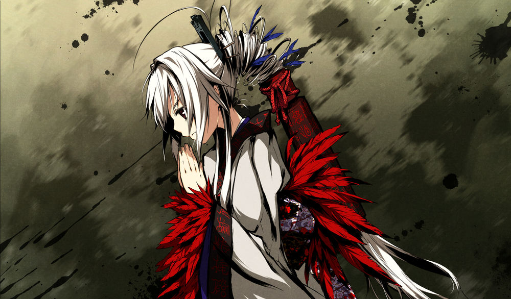 Обои для рабочего стола Kyougetsu Sakuya из игры - визуальной новеллы Kajiri Kamui Kagura