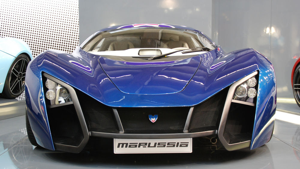 Обои На Рабочий Стол Синий Автомобиль Marussia B1 / Маруся Б1 В.