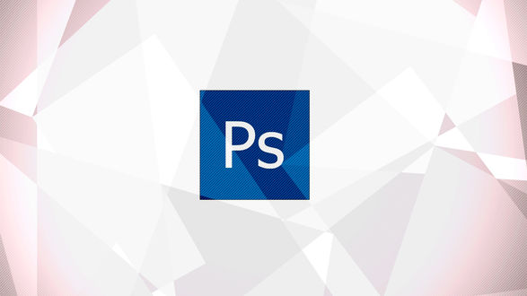 Обои на рабочий стол Логотип Адоб Фотошоп / Adobe Photoshop на светлом фоне
