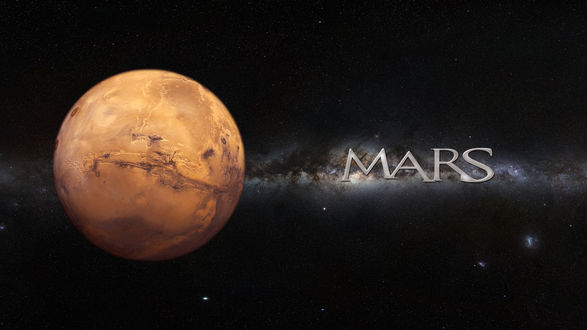 Обои на рабочий стол Планета Марс в космосе (Mars / Марс)