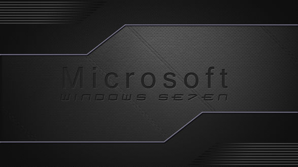 Обои на рабочий стол Надпись на сером фоне Microsoft Windows seven