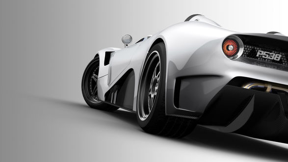 Обои на рабочий стол Серое авто Scuderia Bizzarrini / Скудерия Биззаррини на сером фоне