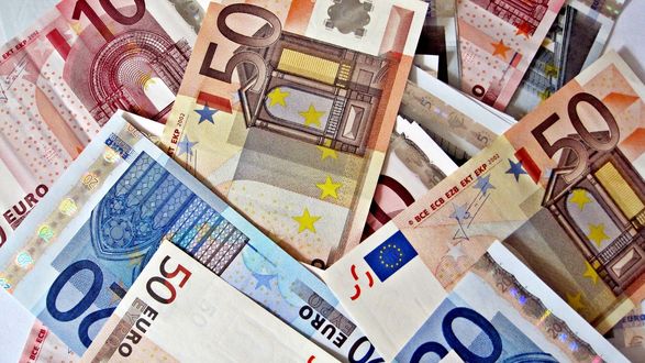 Обои на рабочий стол Купюры Евро / Euro номиналом 50, 20 и 10