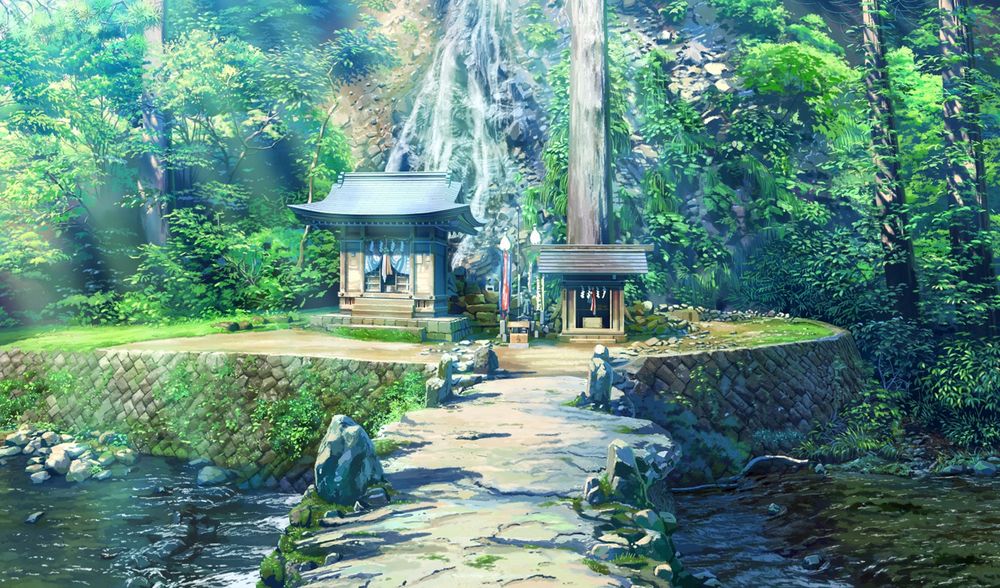 Обои для рабочего стола Храм в лесу из игры - визуальной новеллы Shoujo Shiniki ~ Shoujo Tengoku -The Garden of Fifth Zoa