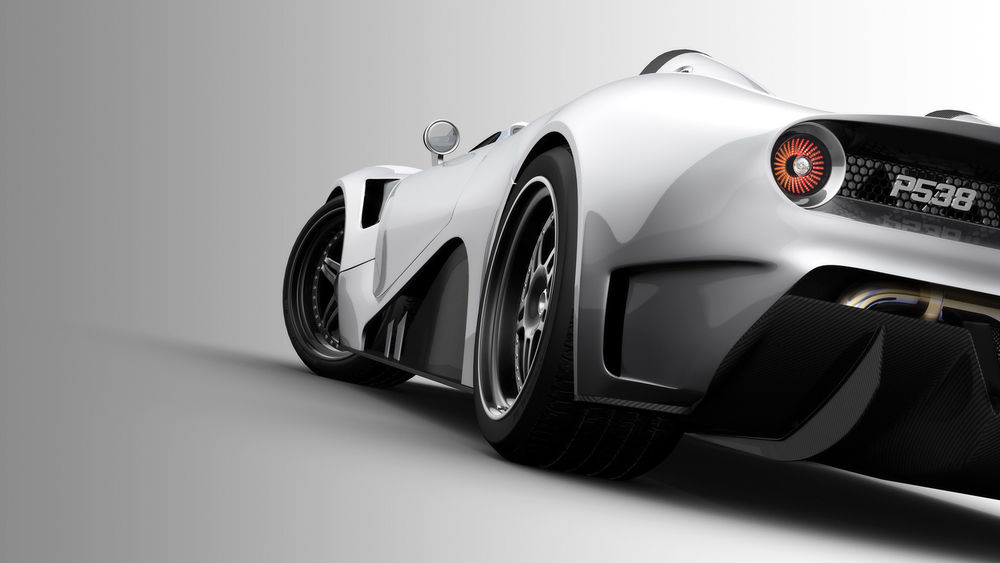 Обои для рабочего стола Серое авто Scuderia Bizzarrini / Скудерия Биззаррини на сером фоне