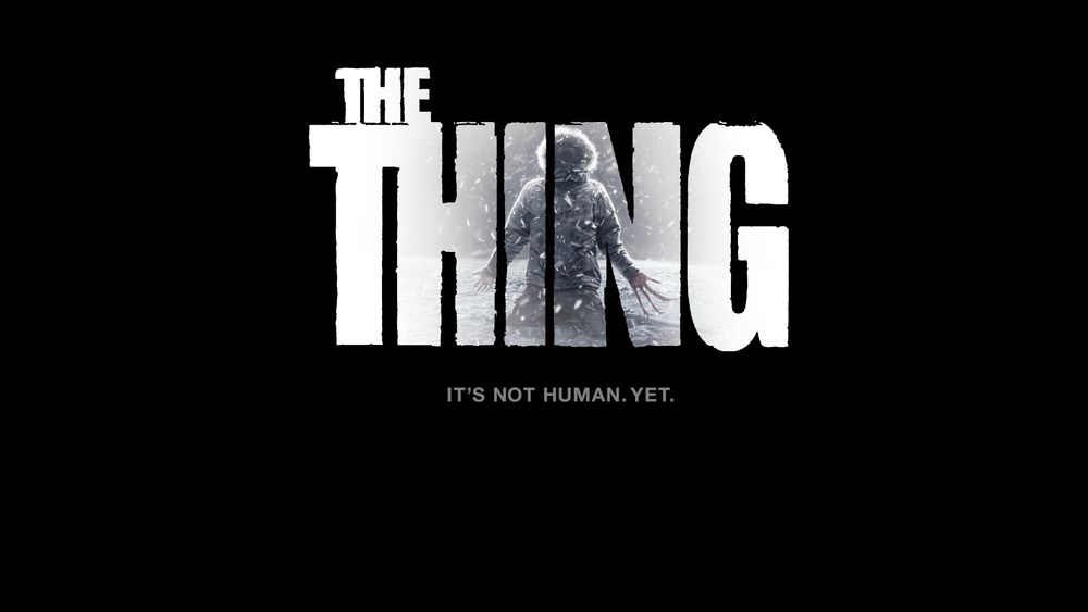 Обои для рабочего стола Обои по фильму Нечто / The thing (Its not human. Yet / Еще не человек)