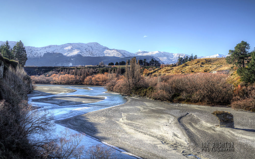 Обои для рабочего стола Река Шотовер, Квинстаун, Новая Зеландия / Shotover, Queenstown, New Zealand, фотограф Ян Раштон / Ian Rushton