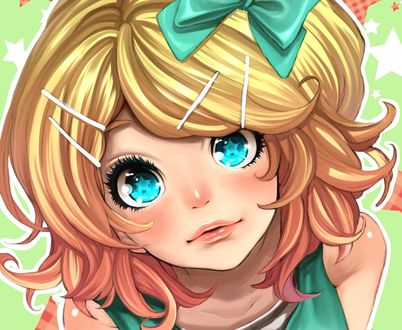 Обои на рабочий стол Vocaloid Kagamine Rin / Вокалоид Кагамине Рин