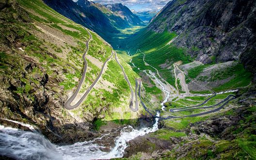 Обои на рабочий стол Норвегия, Вестланн, лестница троллей / Norway, Vestlann, stair trolley