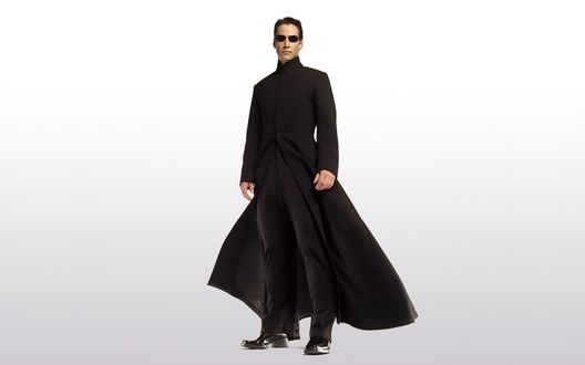 Обои на рабочий стол Актер Keanu Reeves / Киану Ривз в роли Neo / Нео из фильма Matrix / Матрица