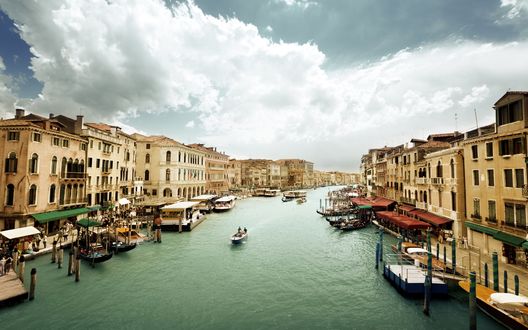 Обои на рабочий стол Гранд-канал, Венеция, Италия / Grand Canal, Venice, Italy