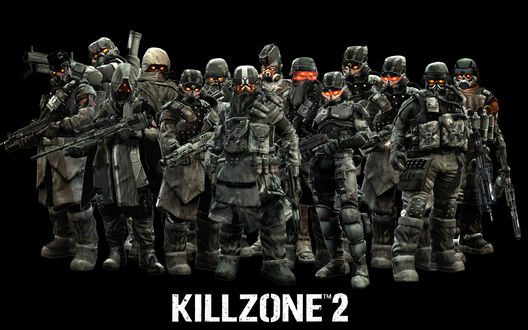 Обои на рабочий стол Отряд людей с оружием / арт к игре KillZone 2