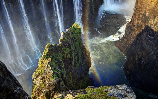 Обои на рабочий стол Водопад Виктория, Зимбабве / Victoria Falls, Zimbabwe