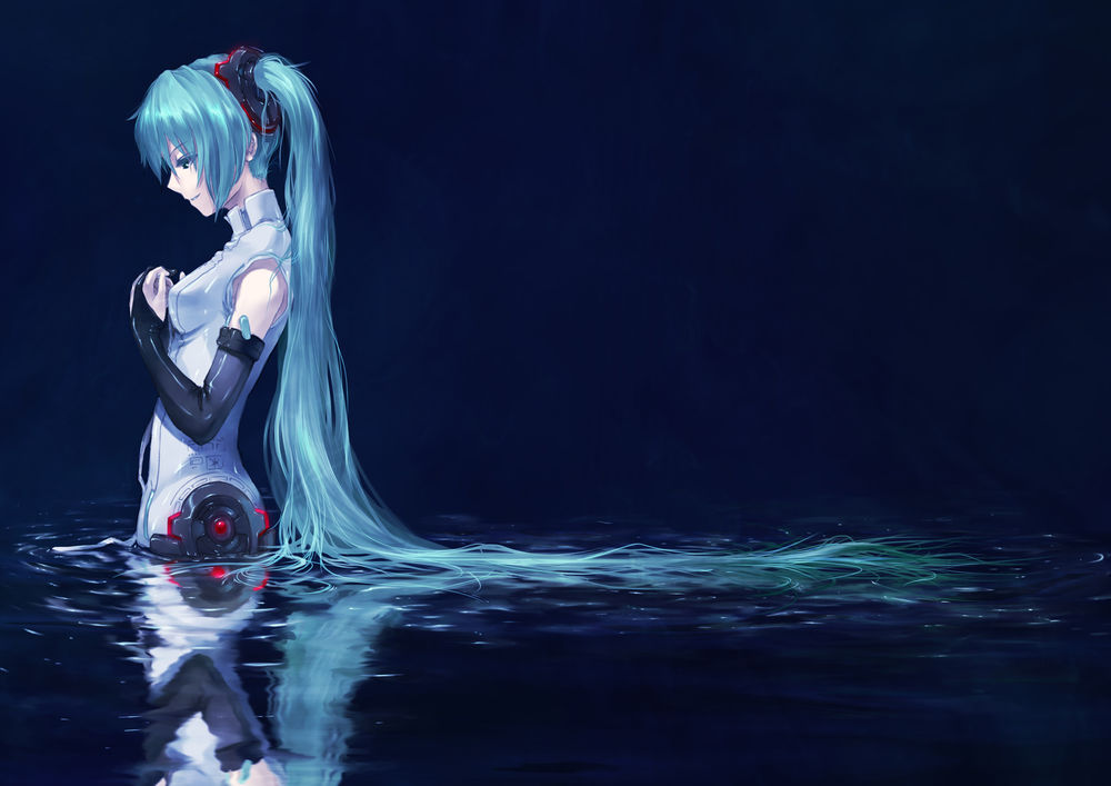Обои для рабочего стола Miku Hatsune (Аниме Вокалоид)