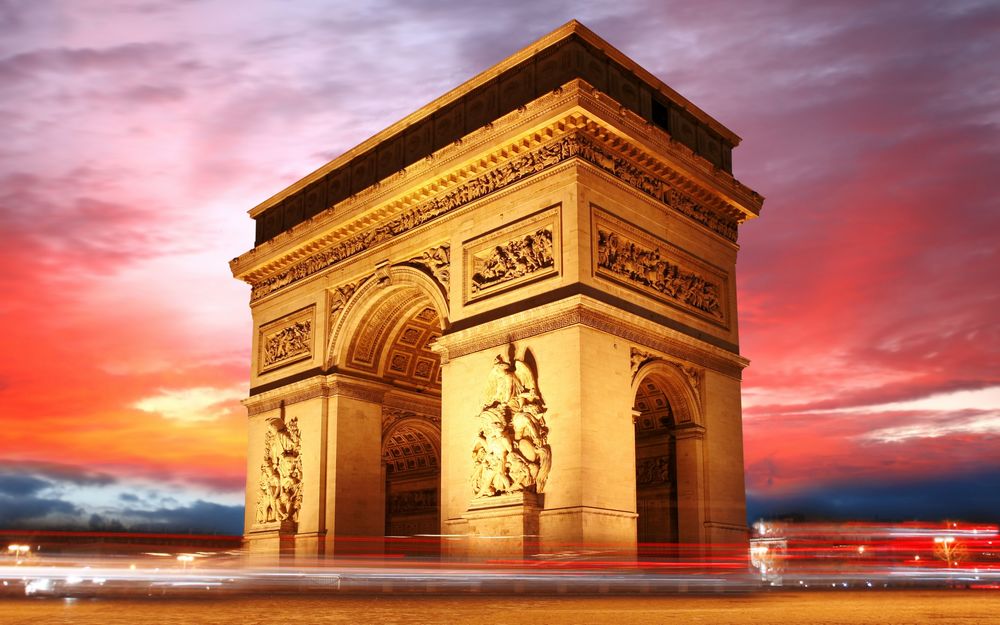 Обои для рабочего стола Триумфальная арка в Париже, Франция / Paris, France