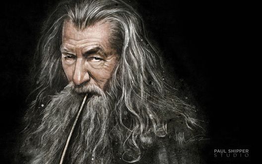 Обои на рабочий стол Гендальф / Gandalf, из Властелина колец / The Lord of the Rings