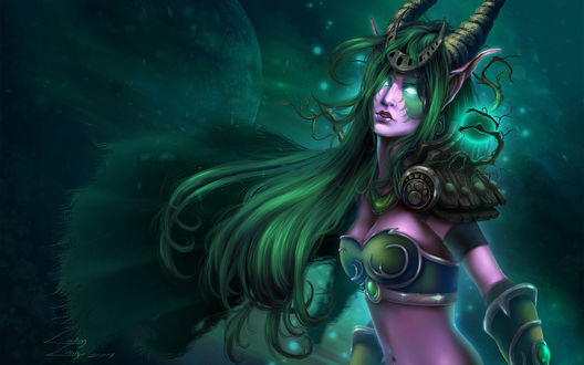 Обои на рабочий стол Изера Дремлющая / арт к игре World Of Warcraft