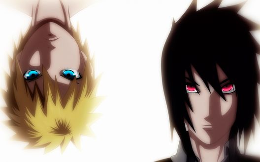 Обои на рабочий стол Главный герой Наруто Узумаки / Naruto Uzumaki и Учиха Саске / Uchiha Sasuke