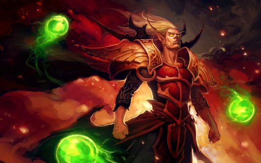 Обои на рабочий стол Кельтас Солнечный Скиталец / арт к игре World Of Warcraft