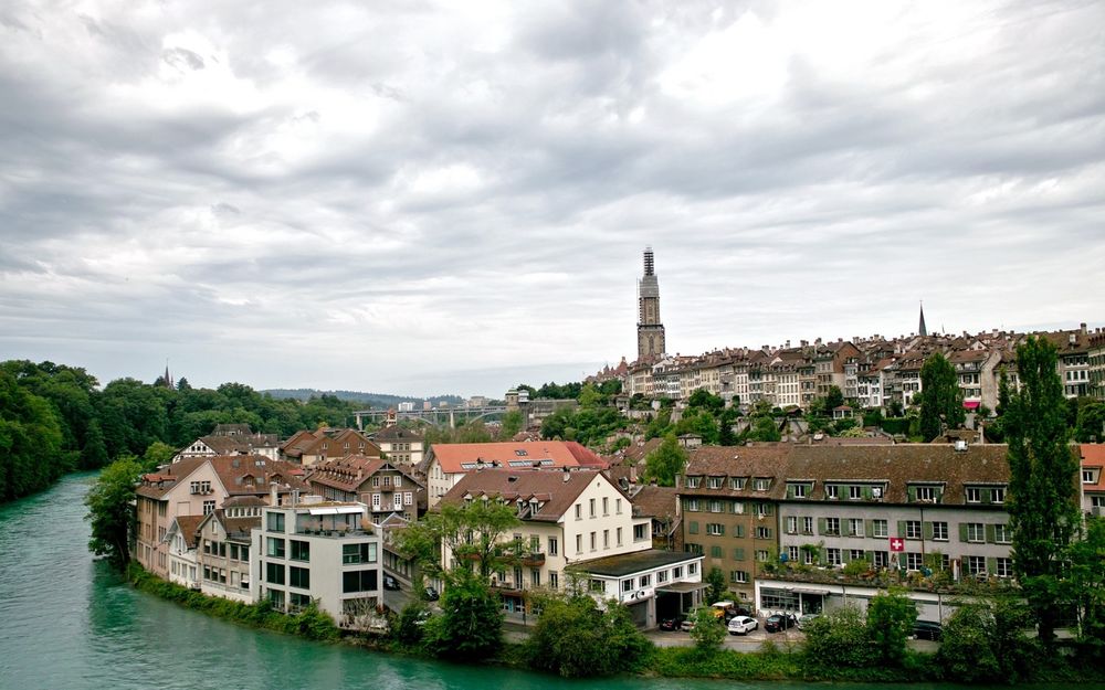Обои для рабочего стола Вид на город Bern, Schweiz / Берн, Швейцария