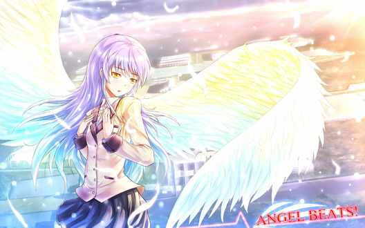 Обои на рабочий стол Канадэ Татибана / Kanade Tachibana из аниме Ангельские ритмы! / Angel Beats!
