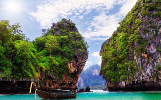 Обои на рабочий стол Невероятной красоты природа курорта Краби / Krabi, Таиланд / Thailand