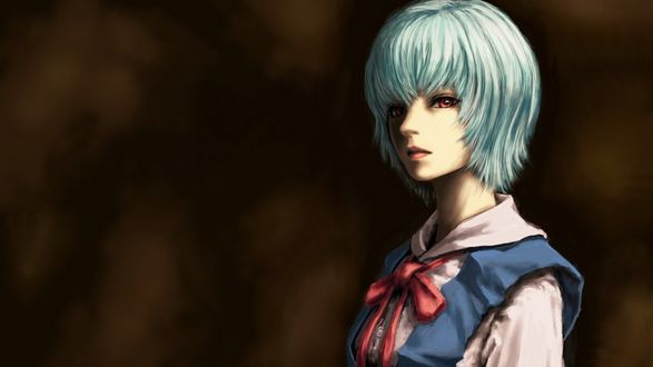 Обои на рабочий стол Рей Аянами / Rei Ayanami из аниме Евангелион нового поколения / Neon Genesis Evangelion