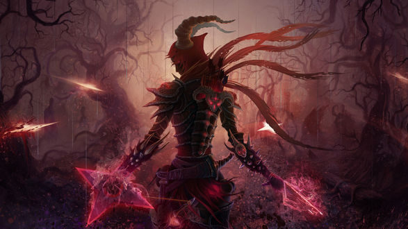 Обои на рабочий стол Охотник на демонов / арт к игре Diablo 3