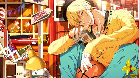 Обои на рабочий стол Кисе Рета / Kise Ryouta из аниме Баскетбол Куроко / Kuroko no Basket